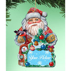 Santa Christmas Picture Frame Ornaments - Ornament for Photo - Christmas Santa Snowman Decor - 8119181PF