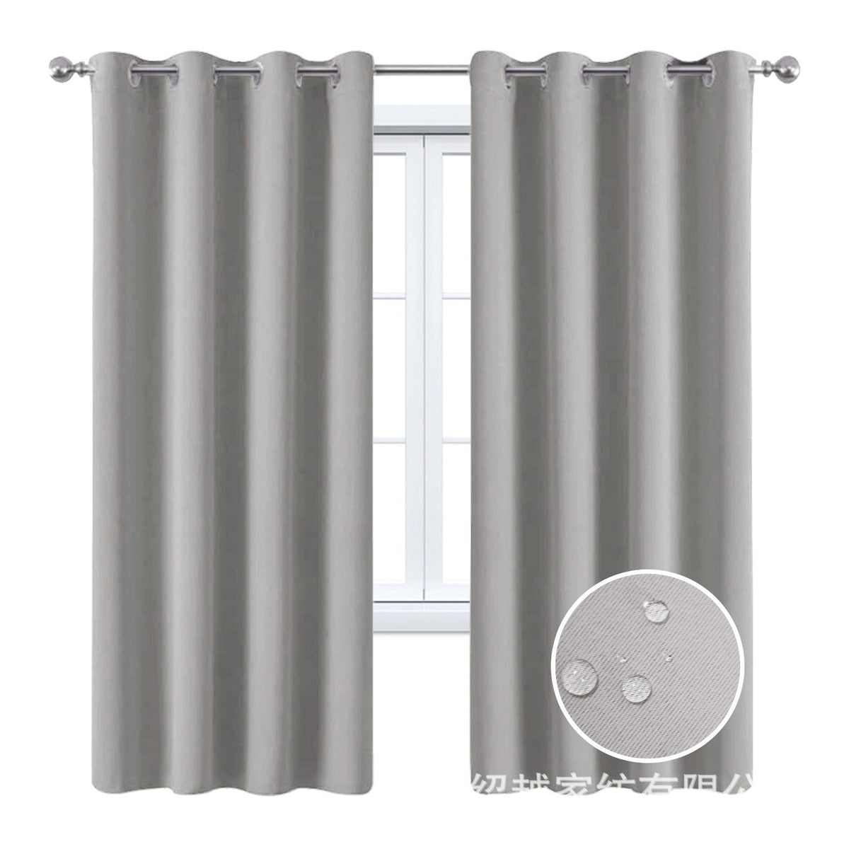 Full Blackout Hot Sale Curtain With Black Lining On The Back