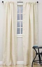 Fennco Styles Passe-Partout Burlap Lined Curtain Drape Panel 42 x 96 Inch, One Piece for Bedroom, Living Room, Patio Door Backing Sliding Glass Door Drape