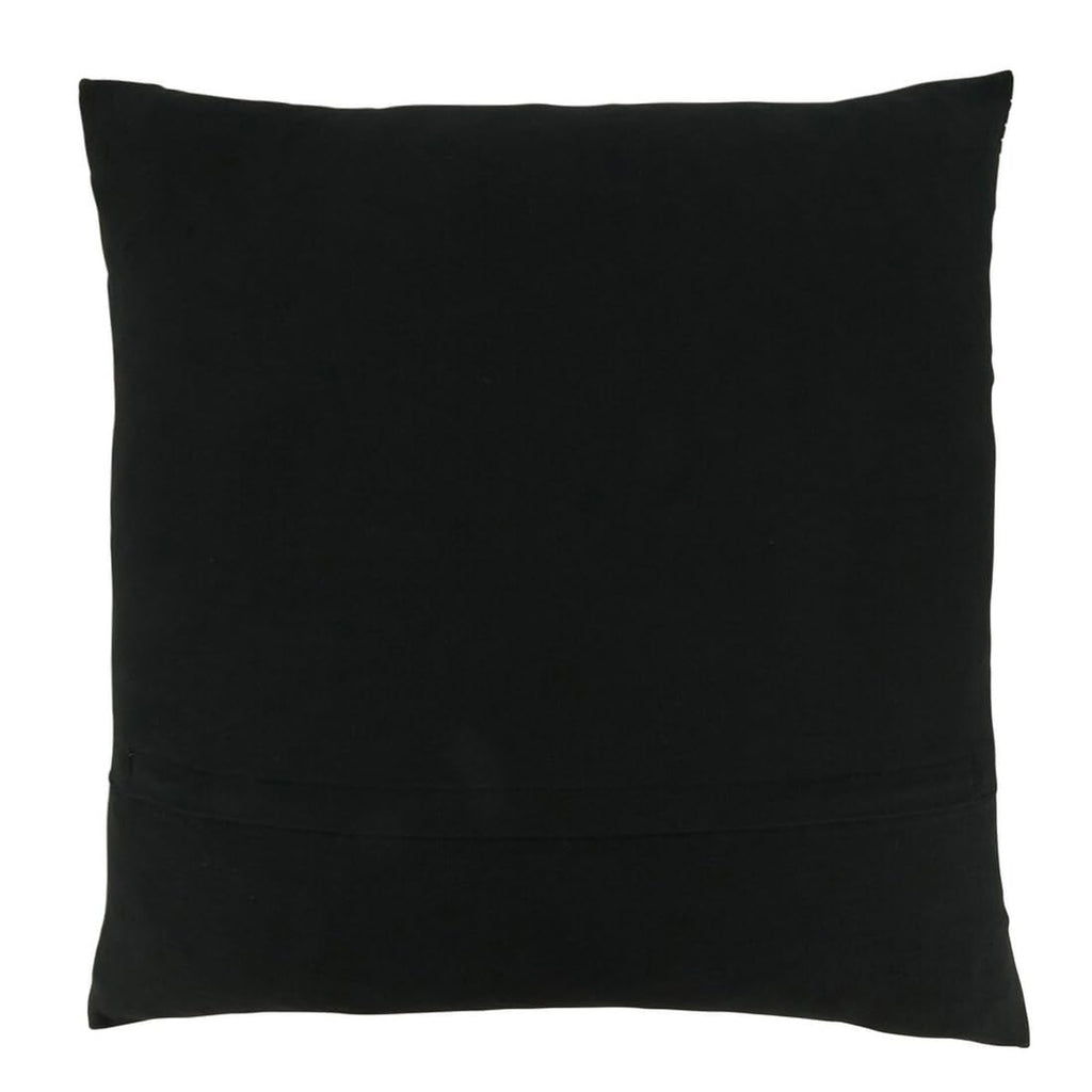 Fennco Styles Embroidered Crosses Cotton Decorative Throw Pillow Cover 20" W x 20" L - Black Woven Cushion Case for Home, Couch, Living Room, Bedroom, Office and Holiday Décor