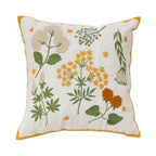Fennco Styles Embroidered Spring Floral Decorative Throw Pillow Cover 18" W x 18" L - Flower Woven Cushion Case for Home, Couch, Living Room, Bedroom, Office and Holiday Décor