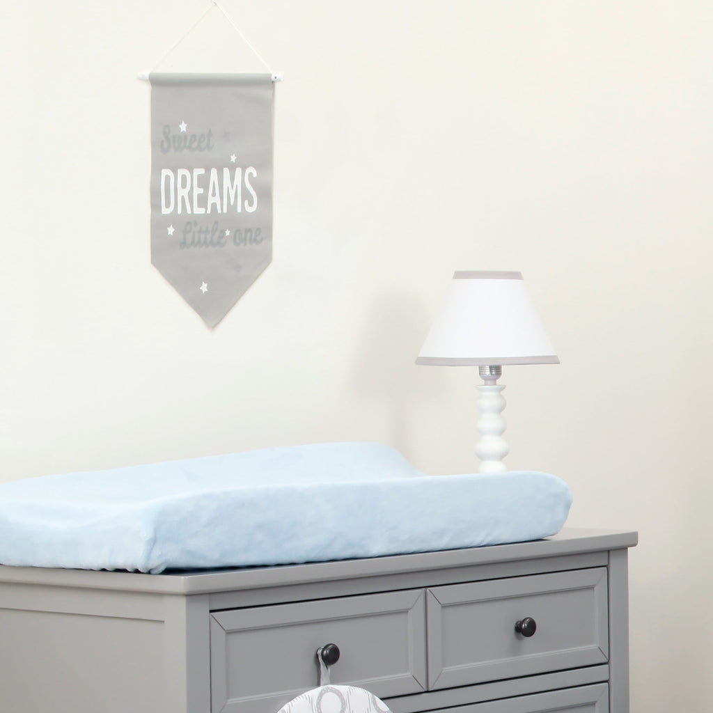 NoJo Dreamer Elephant Blue, Grey 8 Piece Nursery Crib Bedding Set