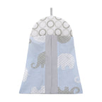 NoJo Dreamer Elephant Blue, Grey 8 Piece Nursery Crib Bedding Set