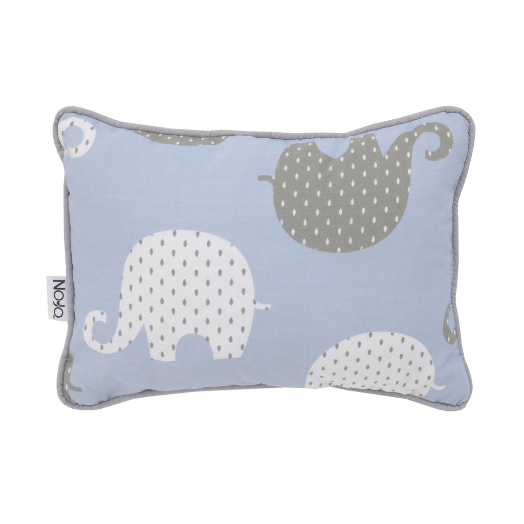 NoJo Dreamer Elephant Blue, Grey 8 Piece Nursery Crib Bedding Set