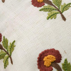 Fennco Styles Embroidered Spring Floral Decorative Throw Pillow Cover 18" W x 18" L - Flower Woven Cushion Case for Home, Couch, Living Room, Bedroom, Office and Holiday Décor