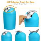 Bathroom Accessories Set 6 Pcs Bathroom Set Ensemble Complete Soap Dispenser Toothbrush Holder Tumbler Soap Dish Toilet Cleaning Brush Trash Can