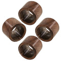 Fennco Styles Natural Wood Design Napkin Rings, Set of 4 - Brown Decorative Napkin Holders for Home, Dining Room, Banquet, Family Gathering, Holiday and Special Occasion