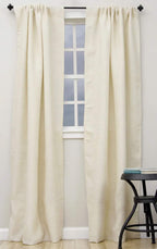Fennco Styles Passe-Partout Burlap Lined Curtain Drape Panel 42 x 96 Inch, One Piece for Bedroom, Living Room, Patio Door Backing Sliding Glass Door Drape
