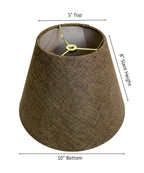 12"W x 9"H Hard Back Empire Lamp Shade - Chocolate Burlap
