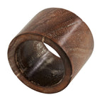 Fennco Styles Natural Wood Design Napkin Rings, Set of 4 - Brown Decorative Napkin Holders for Home, Dining Room, Banquet, Family Gathering, Holiday and Special Occasion