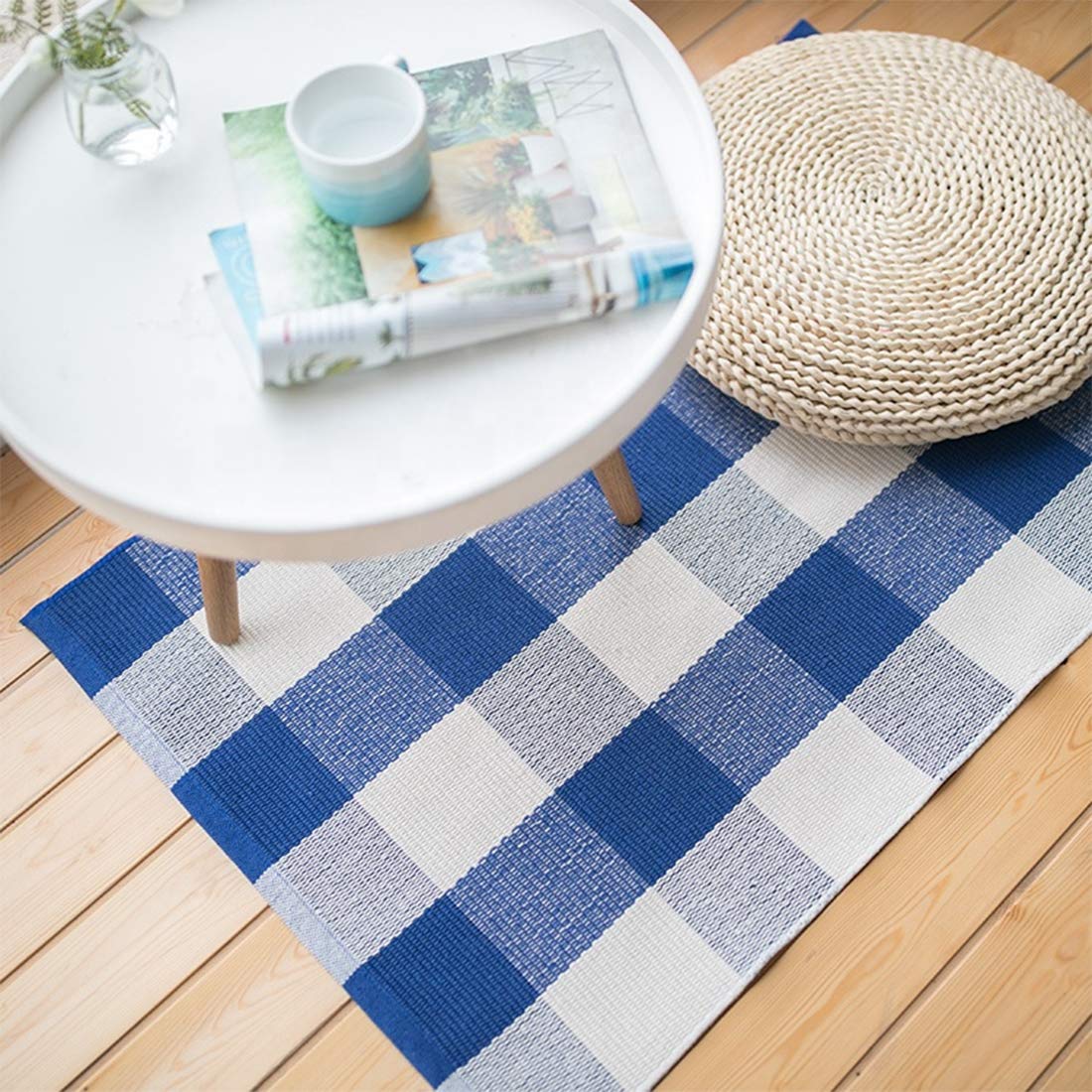 Fennco Styles Contemporary Buffalo Plaid Area Rug 24 x 35 Inch Small Rug for Living Room, Kids Room, Bedroom Décor