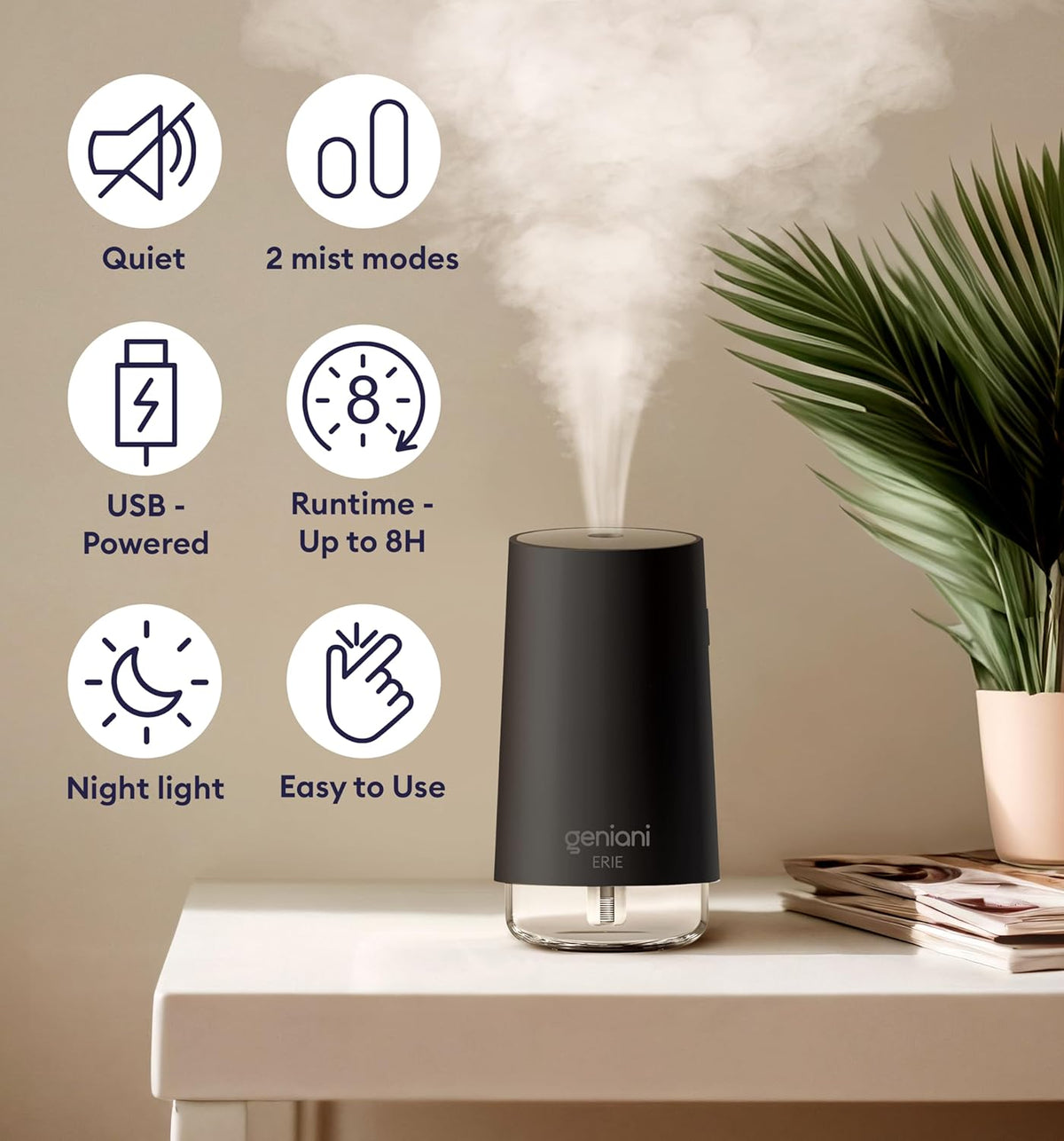 Humidifier Erie 250ML, Black