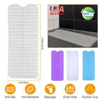 Bath Tub Mat Non-Slip Shower Mat BPA-Free Massage Anti-Bacterial with Suction Cups Washable for Bathroom Kitchen Pool
