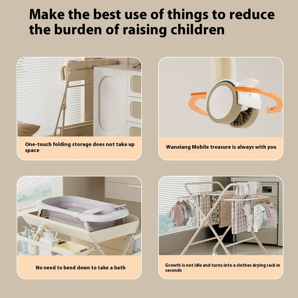 Baby Care Foldable Multifunctional Diaper-changing Table