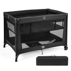 Portable Baby Playard Folding Travel Crib for Infants with Soft Mattress