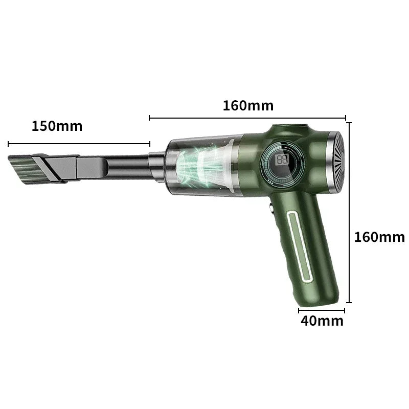 30000PA Wireless Car Vacuum Cleaner | Handheld Cordless for Auto and Home