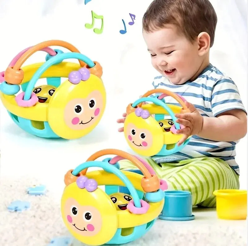 Baby Catch Ball Rattle – Bendy Sensory Toy for Infants