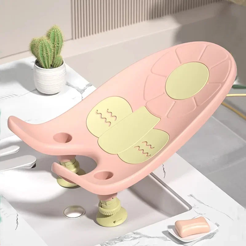 Baby Hip Washing Rack – Non-Slip Bath Tub Bracket With Shower Pad for Newborn Boys & Girls