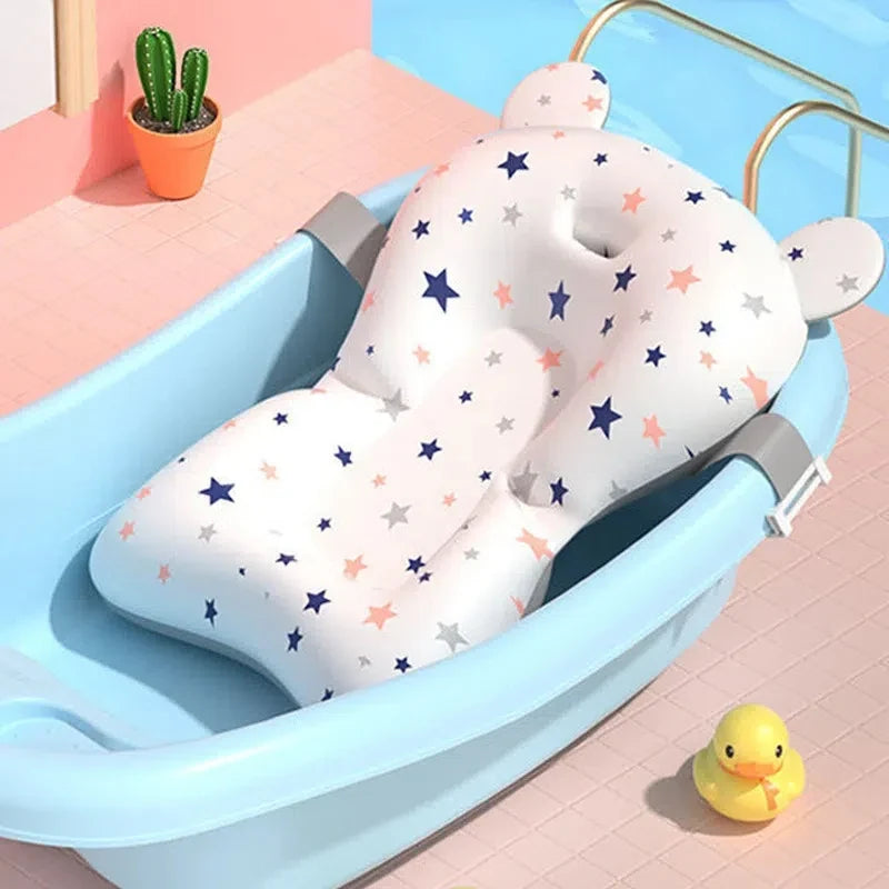 Foldable Baby Bath Support Cushion – Adjustable Floating Safety Seat for Bathtub