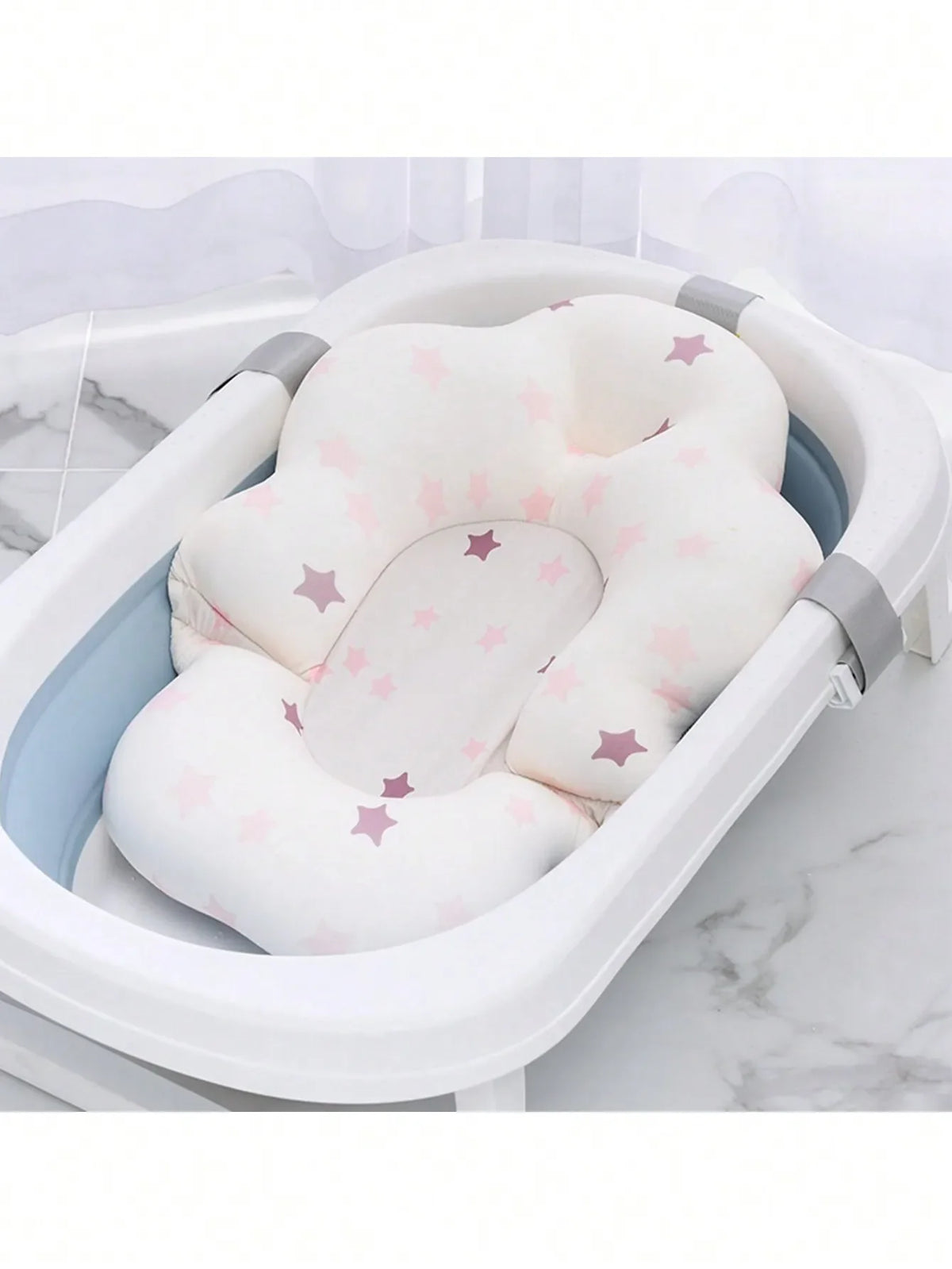 Newborn Baby Bath Net – Non-Slip Suspension Mat for Bath Tub, Adjustable Sitting and Lying Frame