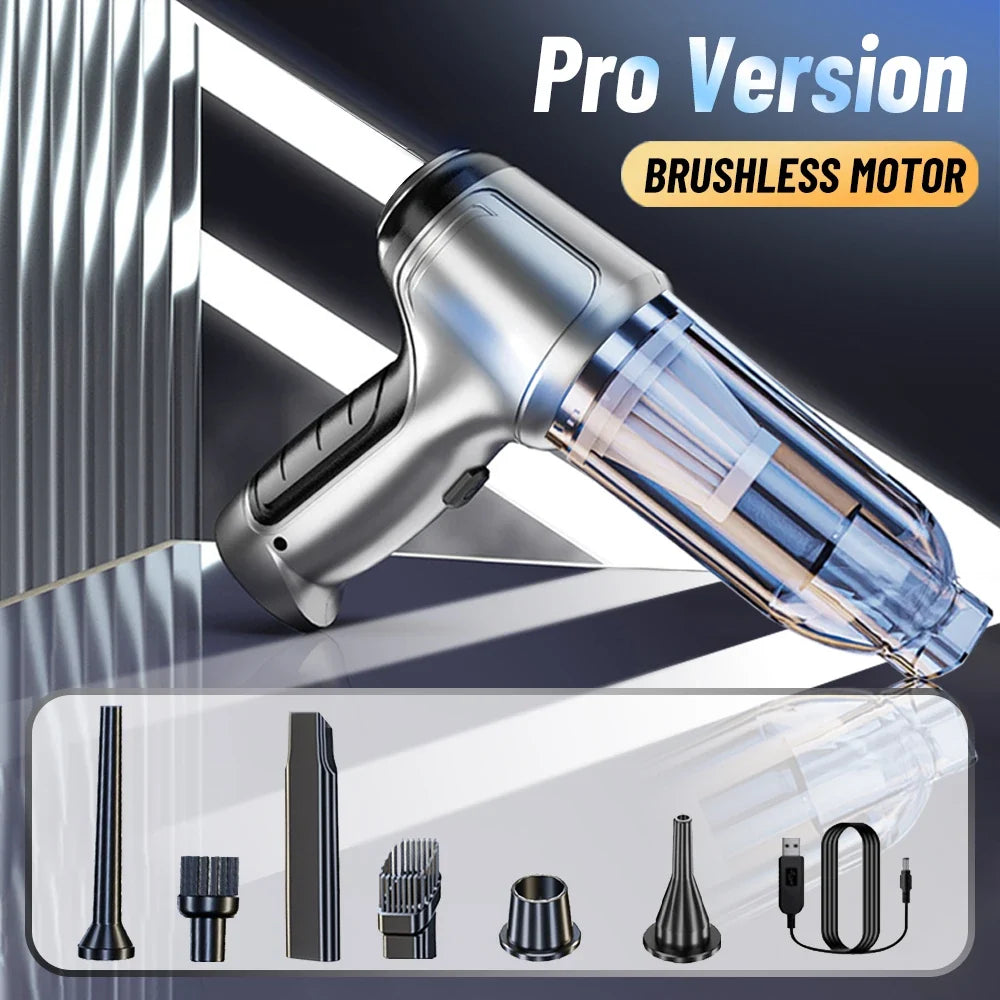 95000PA Car Vacuum Cleaner  Wireless Powerful Cleaning Machine Auto Robot Car Accessories Home Appliance Strong Suction As Gift