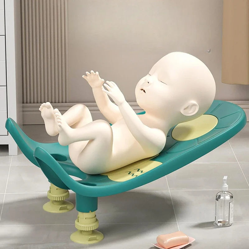 Baby Hip Washing Rack – Non-Slip Bath Tub Bracket With Shower Pad for Newborn Boys & Girls