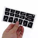 1 Pcs 16-Key AC Climate Control Button Repair Sticker Decal for Audi A4 B6 B7 2000-2004 | Climate Control Restoration Kit