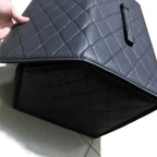 Car Trunk Organizer Box, Large Capacity, Auto Multiuse Tools, Storage Bag, Stowing, Tidying, Leather, Folding for Emergency