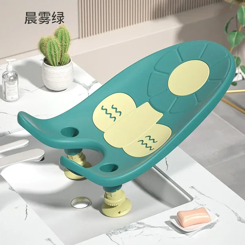 Baby Hip Washing Rack – Non-Slip Bath Tub Bracket With Shower Pad for Newborn Boys & Girls