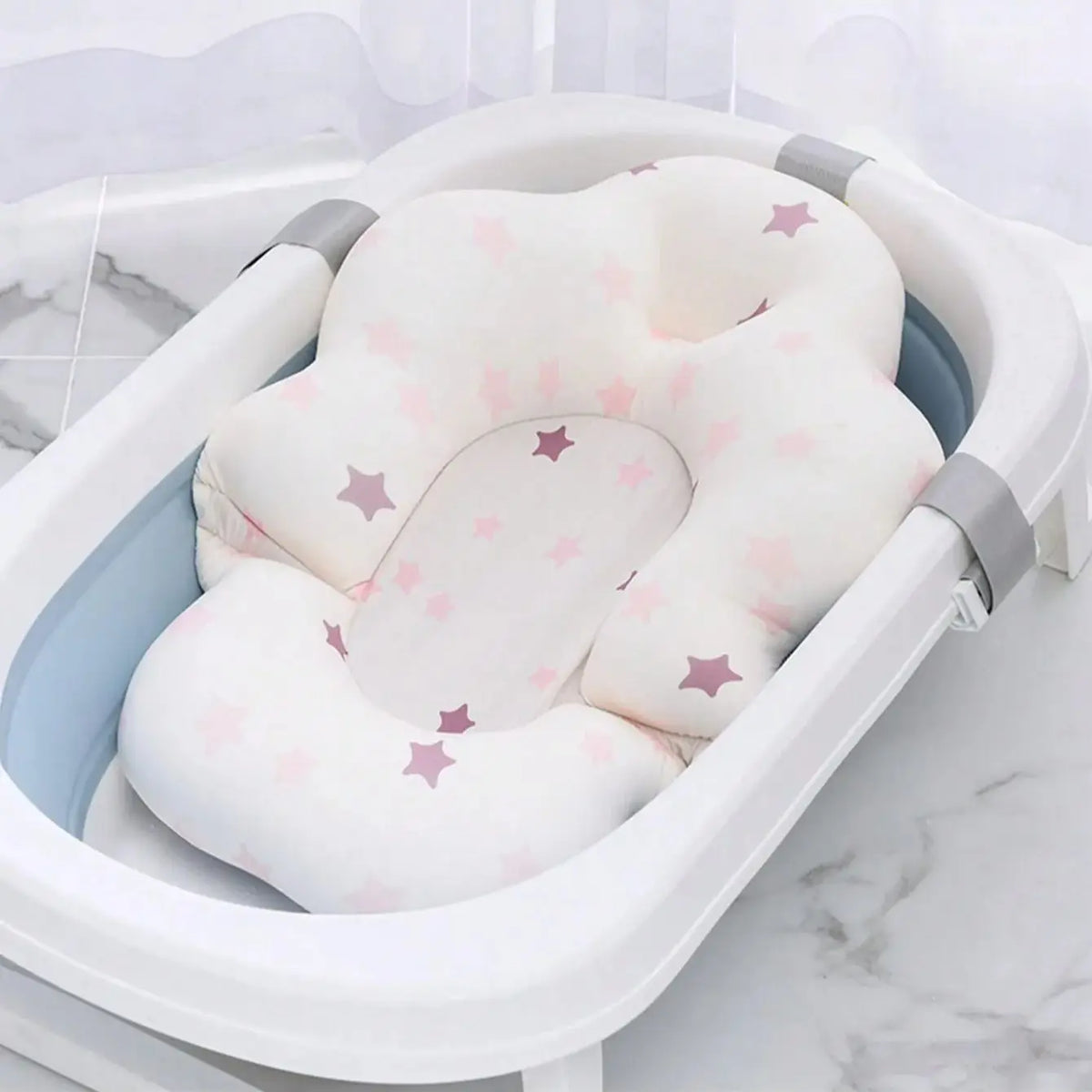 Newborn Baby Bath Net – Non-Slip Suspension Mat for Bath Tub, Adjustable Sitting and Lying Frame