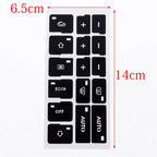 1 Pcs 16-Key AC Climate Control Button Repair Sticker Decal for Audi A4 B6 B7 2000-2004 | Climate Control Restoration Kit