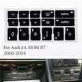 1 Pcs 16-Key AC Climate Control Button Repair Sticker Decal for Audi A4 B6 B7 2000-2004 | Climate Control Restoration Kit