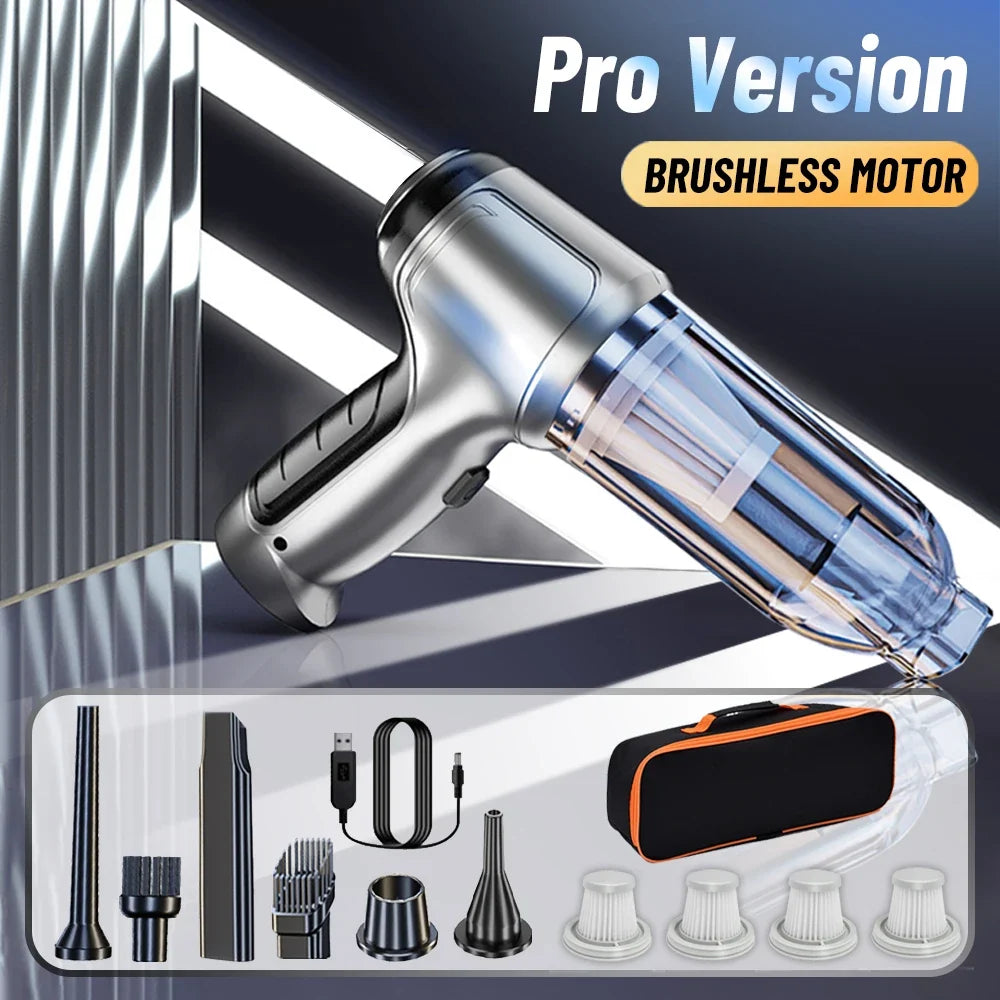 95000PA Car Vacuum Cleaner  Wireless Powerful Cleaning Machine Auto Robot Car Accessories Home Appliance Strong Suction As Gift