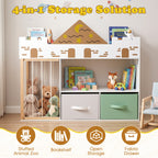 Kids Toy Storage Organizer with Stuffed Animal Holder