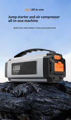 3-in-1 Portable Cordless Car Starter & Tire Inflator Multifunctional Emergency Vehicle Tool