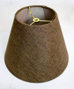12"W x 9"H Hard Back Empire Lamp Shade - Chocolate Burlap