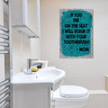 Bathroom Art Framed Canvas Wall Art If You Pee On The Seat I Will Scrub It With Your Toothbrush Mom