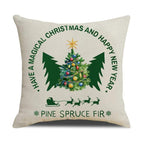 Christmas Green Stripe Pattern Cotton Linen Throw Pillow Christmas Stripe Pillow Cases Christmas Green Decorative Cushion Cover Cotton Linen Pillowcase Indoor Sofa Decorations Home Sofa Decorative Pillowcase 45X45CM