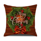 Christmas Green Stripe Pattern Cotton Linen Throw Pillow Christmas Stripe Pillow Cases Christmas Green Decorative Cushion Cover Cotton Linen Pillowcase Indoor Sofa Decorations Home Sofa Decorative Pillowcase 45X45CM