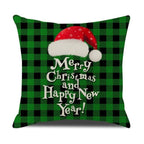 Christmas Green Stripe Pattern Cotton Linen Throw Pillow Christmas Stripe Pillow Cases Christmas Green Decorative Cushion Cover Cotton Linen Pillowcase Indoor Sofa Decorations Home Sofa Decorative Pillowcase 45X45CM