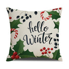 Christmas Green Stripe Pattern Cotton Linen Throw Pillow Christmas Stripe Pillow Cases Christmas Green Decorative Cushion Cover Cotton Linen Pillowcase Indoor Sofa Decorations Home Sofa Decorative Pillowcase 45X45CM