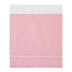 NoJo Tropical Flamingo Pink & White 100% Cotton 4 Piece Nursery Crib Bedding Set - Embroidered Quilt, Fitted Sheet, Dust Ruffle, and Diaper Stacker