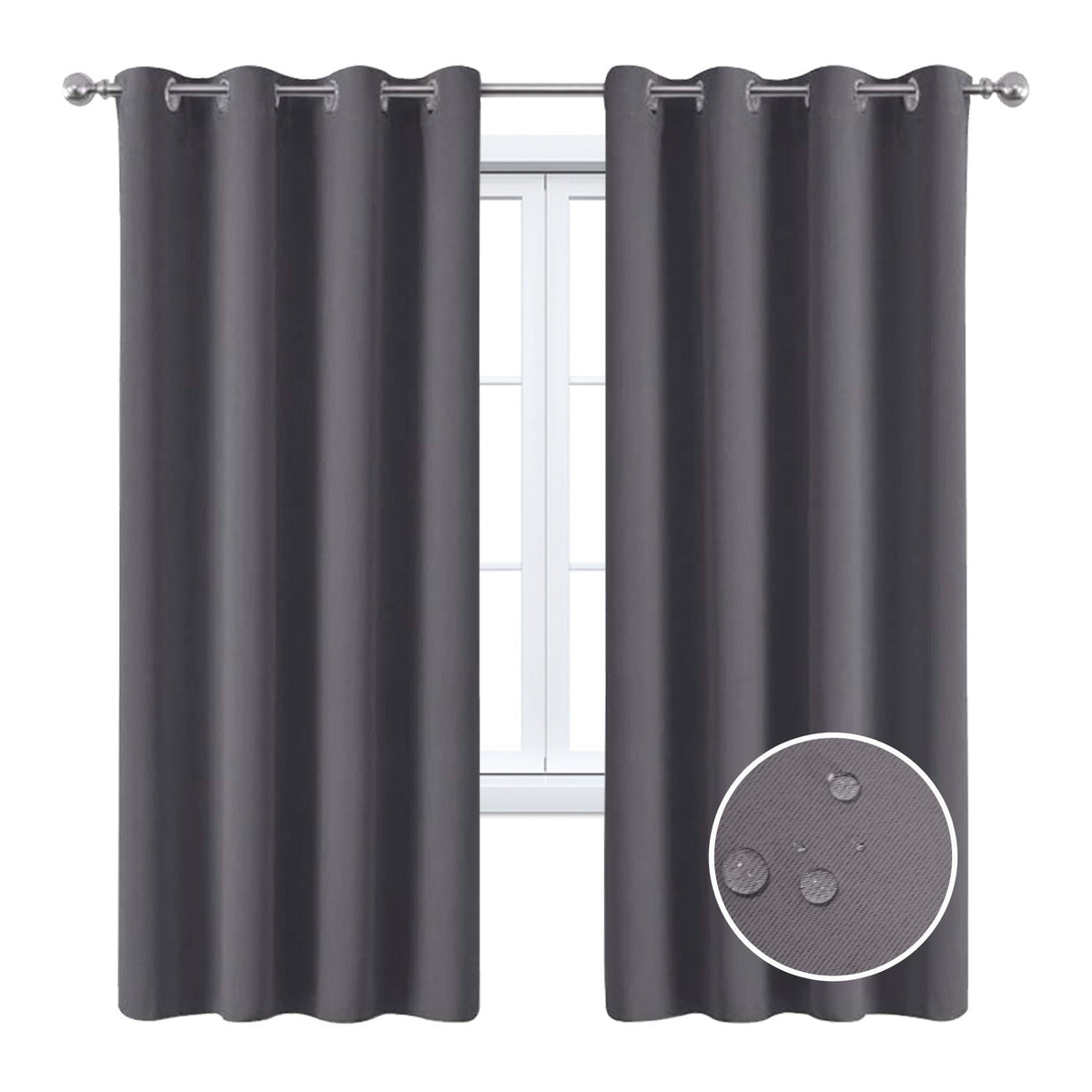 Full Blackout Hot Sale Curtain With Black Lining On The Back