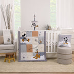 Mickey Mouse Love Mickey Gray, Black, and Tan Plush Mickey Mouse and Stars Musical Mobile