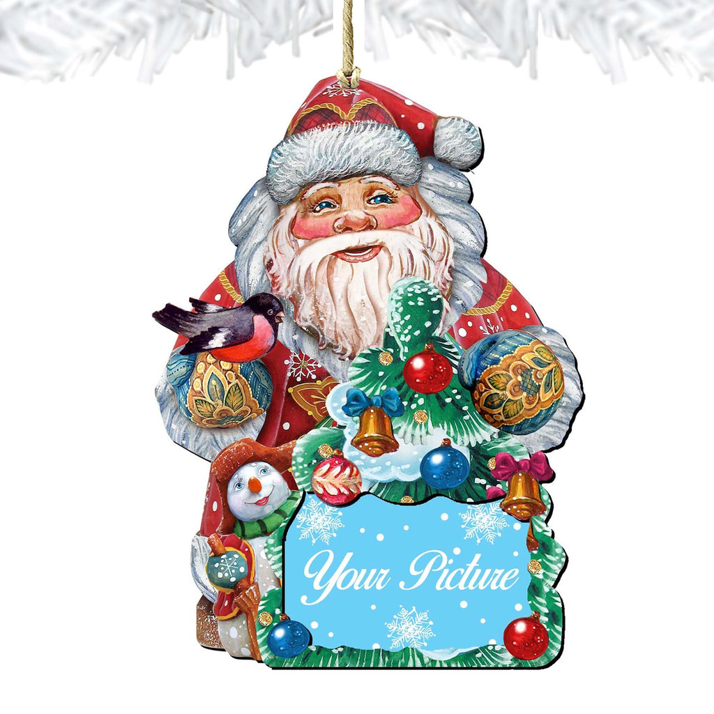 Santa Christmas Picture Frame Ornaments - Ornament for Photo - Christmas Santa Snowman Decor - 8119181PF