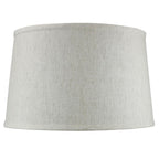16"W x 10"H Shallow Drum Hard Back Lamp Shade Textured Oatmeal