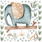 Baby Elephant - Fabric Nursery Wall Art Decals