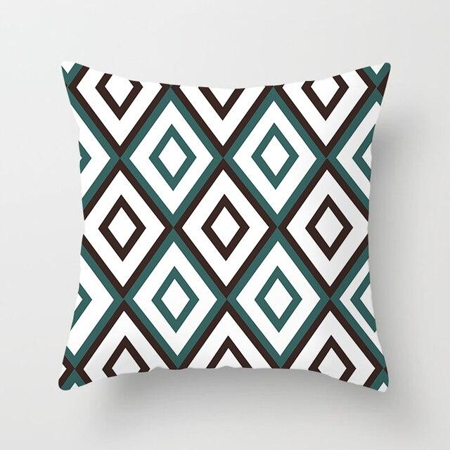 Flower Leaves Pattern Throw Pillow Case Teal Blue Cushion Covers Modern Teal Throw Pillow Covers Ocean Bohemia Decorative Couch Pillow Cases Sea Cotton Linen Decorative Pillowcases