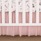 Disney Minnie Mouse My Happy Place Pink, Black, Gray, and White 100% Cotton Nursery Fitted Crib Sheet