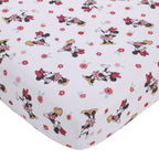Minnie Mouse Hello Gorgeous Pink and White Floral 3 Piece Nursery Crib Bedding Set - Comforter, Fitted Crib Sheet, and Printed Blanket